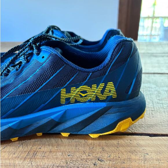 Hoka One One Mens Torrent 2 Blue Yellow Trail Outdoor Running Hiking Shoes 11 - Picture 12 of 13